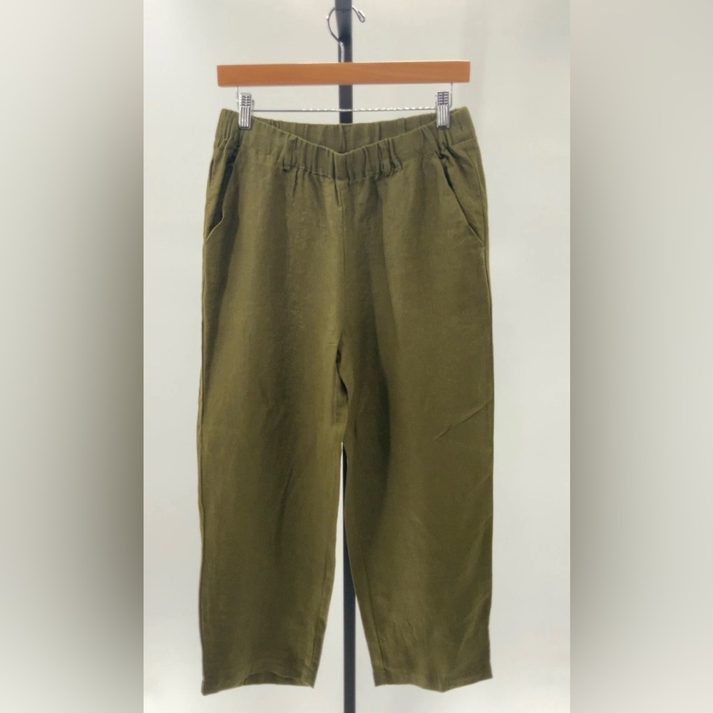 SOLD Quince linen Olive Green Women's Pants